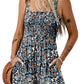 ⏰Hot Sale 49% OFF💃Women's Summer Square Neck Sleeveless Loose Casual Short Smocked Romper