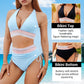🔥Last Day Special Price £11.99!!💥-👙High Waisted Tummy Control Color Block Bikini Sets