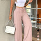 🔥LAST‑DAY SALE! Now £15.99 👖 Women’s High‑Waisted Straight‑Leg Trousers | Front Seam & Elasticated Back Waist, Autumn Office & Smart‑Casual Wear