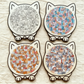 🎁 Christmas Sale 50% off 🎅 135-piece wooden puzzle in the shape of a cat in Morandi colors