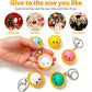 🔥LAST DAY 70% OFF 🥟 Cute Dumpling Pressable Fidget Keychain | Touch‑Sensing LED Light