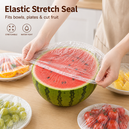 🔥Buy One Get One Free ONLY £6.99💥｜Disposable Stretch Food Covers for Bowls & Plates