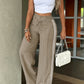 🔥LAST‑DAY SALE! Now £15.99 👖 Women’s High‑Waisted Straight‑Leg Trousers | Front Seam & Elasticated Back Waist, Autumn Office & Smart‑Casual Wear