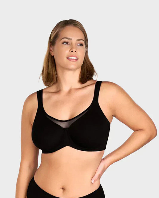 🏆 Last Day Special Price £7.99💐Women's Elegant Sheer Full Coverage Plus Size Bra