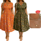 🔥2026 Autumn Hot Sale 70% OFF⏳🌿 Women's V‑Neck Floral Print Dress with Twist Waist