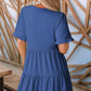 🔥2026 Summer Hot Sale 49% OFF🌈Women's V Neck Ruffle Casual A-Line Flowy Swing Shift Dress