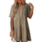 🔥2026 Summer Hot Sale 49% OFF🌈Women's V Neck Ruffle Casual A-Line Flowy Swing Shift Dress