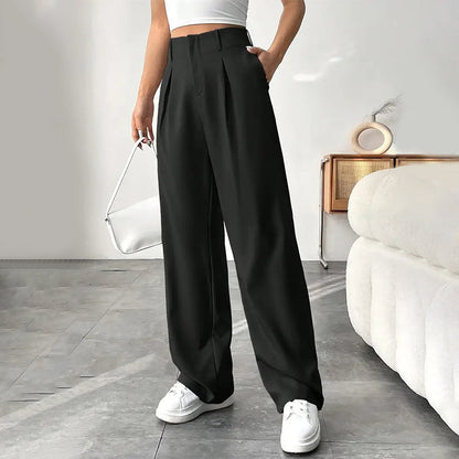 💝New Style 50% OFF✨Women's High Waisted Straight Leg Work Trousers , Smart & Casual Look for Office and Beyond