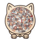 🎁 Christmas Sale 50% off 🎅 135-piece wooden puzzle in the shape of a cat in Morandi colors