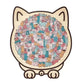 🎁 Christmas Sale 50% off 🎅 135-piece wooden puzzle in the shape of a cat in Morandi colors