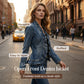 🥳2026 HOT SALE🥳💞50K+ SOLD!👵☀️ 50% OFF! Open-Front Denim Jacket – No buttons, easy on/off. Flattering ruffle trim, breathable fabric. Classic blue wash. A versatile wardrobe staple. 🌿✅
