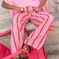 Women's Striped Wide-Leg Casual Pants