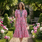 🥳2026 HOT SALE🥳💞50K+ SOLD!💞Women's Floral Print Puff Sleeve Maxi Dress