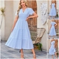 🌷Summer Sale 50% discount🌷Women's Casual Short Sleeve V Neck Maxi Dress