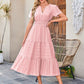 🌷Summer Sale 50% discount🌷Women's Casual Short Sleeve V Neck Maxi Dress