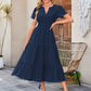 🌷Summer Sale 50% discount🌷Women's Casual Short Sleeve V Neck Maxi Dress