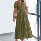 🌷Summer Sale 50% discount🌷Women's Casual Short Sleeve V Neck Maxi Dress