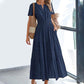 🌷Summer Sale 50% discount🌷Women's Casual Short Sleeve V Neck Maxi Dress