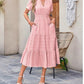 🌷Summer Sale 50% discount🌷Women's Casual Short Sleeve V Neck Maxi Dress