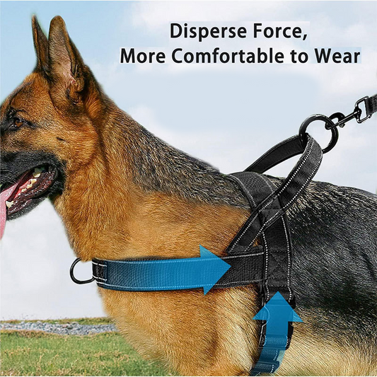 🥳2026 HOT SALE🥳💞50K+ SOLD!🐕💪 50% OFF! Heavy‑Duty Tactical Dog Harness – No‑pull, no‑choke. Reflective strips for night walks. Padded & easy‑grip handle. 🛡️✨