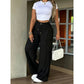 🔥LAST‑DAY SALE! Now £15.99 👖 Women’s High‑Waisted Straight‑Leg Trousers | Front Seam & Elasticated Back Waist, Autumn Office & Smart‑Casual Wear