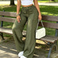 🔥LAST‑DAY SALE! Now £15.99 👖 Women’s High‑Waisted Straight‑Leg Trousers | Front Seam & Elasticated Back Waist, Autumn Office & Smart‑Casual Wear