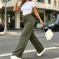 🔥LAST‑DAY SALE! Now £15.99 👖 Women’s High‑Waisted Straight‑Leg Trousers | Front Seam & Elasticated Back Waist, Autumn Office & Smart‑Casual Wear