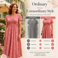 🔥2026 Autumn Hot Sale 70% OFF⏳🌿 Women's V‑Neck Floral Print Dress with Twist Waist