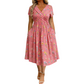 🔥2026 Autumn Hot Sale 70% OFF⏳🌿 Women's V‑Neck Floral Print Dress with Twist Waist