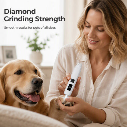 🥳Limited Time Special Price ￡6.99!!🐶💨 Electric Pet Nail Grinder – Whisper‑quiet, 3‑step gentle grinding. LED power display & USB‑C rechargeable – stress‑free grooming for dogs & cats! 🛡️✨